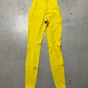 Lululemon Bright Yellow Green High-Waisted Leggings